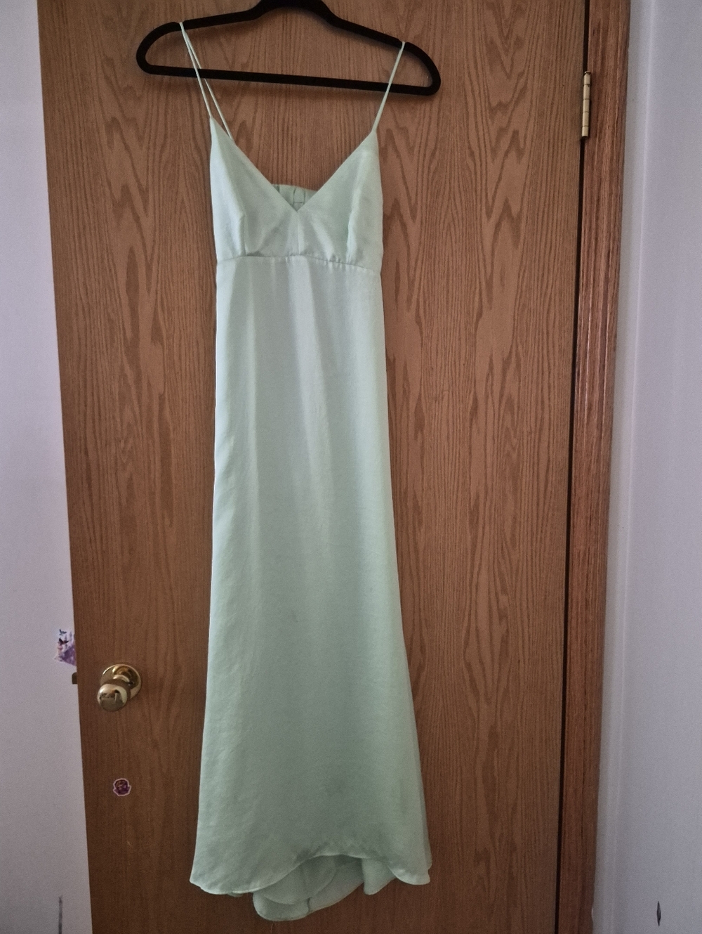 Zara Green Floral Satin Midi Slip Dress